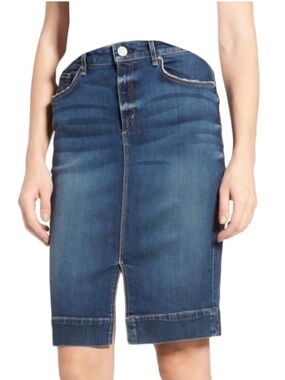 Denim Blue Jean Skirt McGuire Midi Pencil Sz 26 (2)